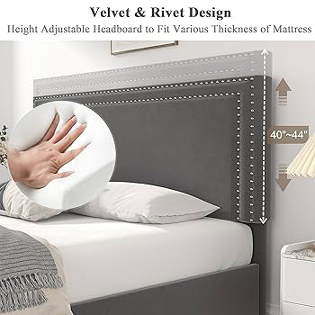 Regulusページ VECELO Queen Bed Frame with 4 Storage Drawers, Beige